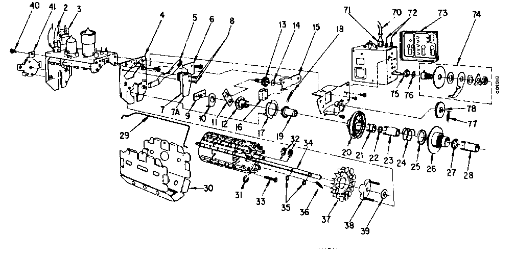 Vhf/uhf tuner exploded view