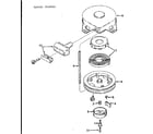 Tecumseh TYPE 640-07B rewind starter diagram