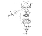 Tecumseh TYPE 640-12 rewind starter no. 590420 diagram