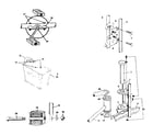 Sears 51247844 fender, basket, pedal, and crank assembly diagram