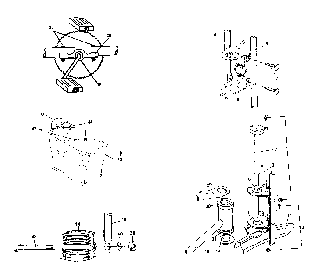 Fender, basket, pedal, and crank assembly