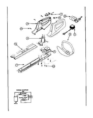 Cordless electric hedge trimmer