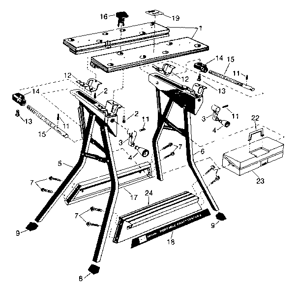 Craftsman portable craft center ii