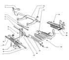 Sears 60358120 calc. racks, univ. bar transfer levers, & transfer sectors diagram
