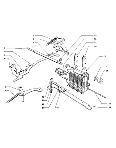 Stop section, escapement, restoring of stop section