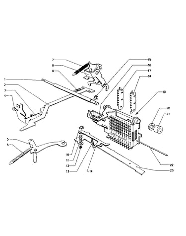 Stop section, escapement, restoring of stop section