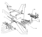 Sears 60358443 calc. racks, univ. bar, transfer levers & transfer sectors diagram