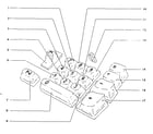 Sears 60358100 numeral & feature keys diagram