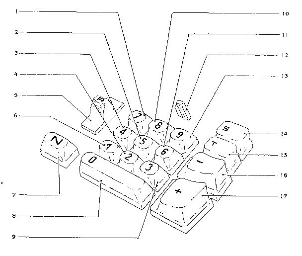 Numeral & feature keys