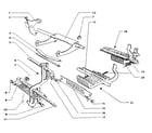 Sears 60358100 calc. racks, univ. bar transfer levers, & transfer sectors diagram