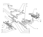 Sears 60358110 calc. racks, univ. bar transfer levers, & transfer sectors diagram