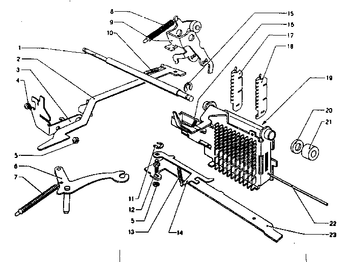 Stop section, escapement, restoring of stop section