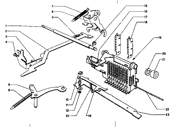 Stop section, escapement, restoring of stop section