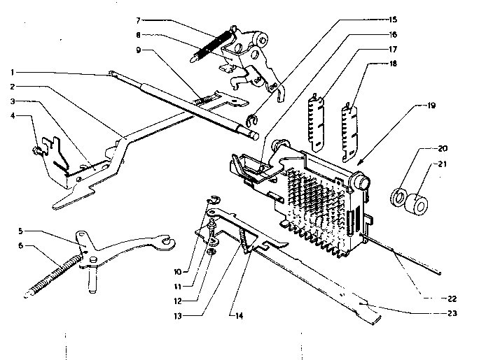 Stop section, escapement, restoring of stop section