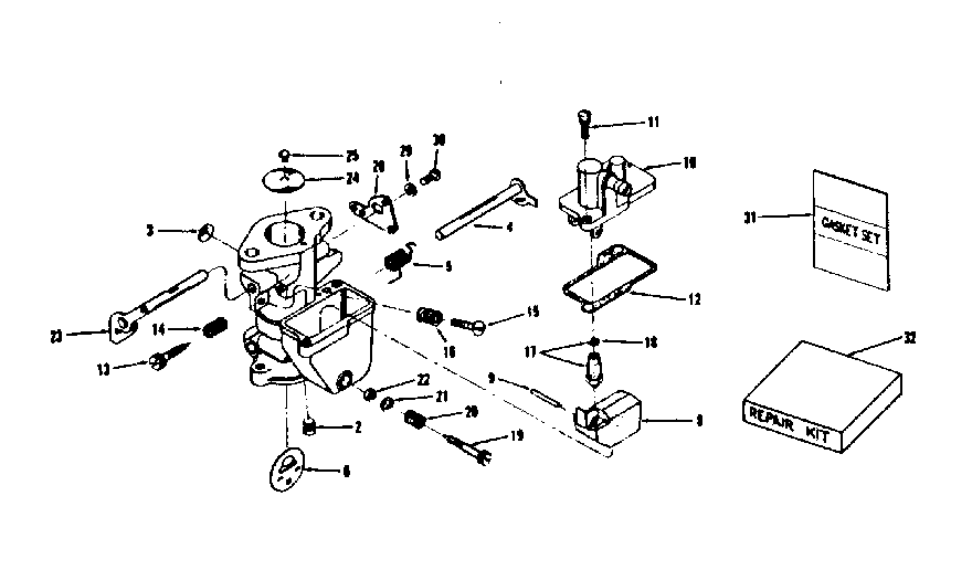 Carburetor no. 29343(tillotson no. e6a)