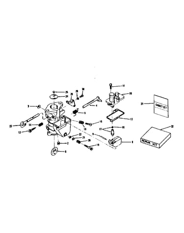 Carburetor no. 29343(tillotson no. e6a)