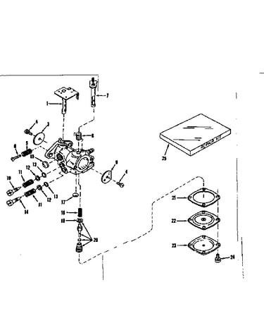 Carburetor no. 630893 (power products)