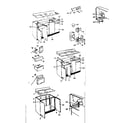Kenmore 58711100 cabinet parts diagram