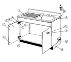 Kenmore 58763800 cabinet sink and tray diagram