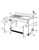 Cabinet sink and tray