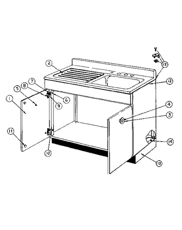 Cabinet sink and tray