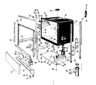 Kenmore 58764080 frame and tub details diagram