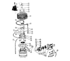 Kenmore 58764080 heater, impeller, motor, and pump details diagram