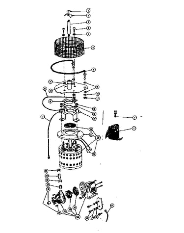 Heater, impeller, motor, and pump
