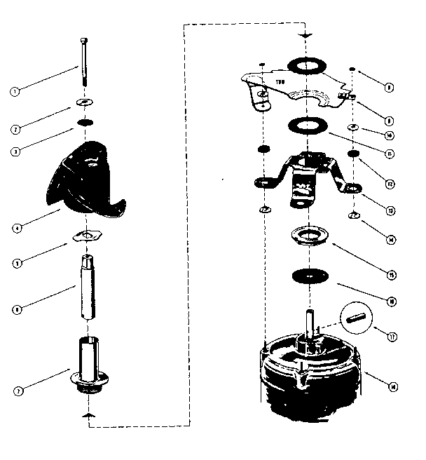 MOTOR AND IMPELLER ASSEMBLY