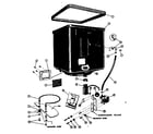Kenmore 58764790 tub, heater and pump drainage system diagram