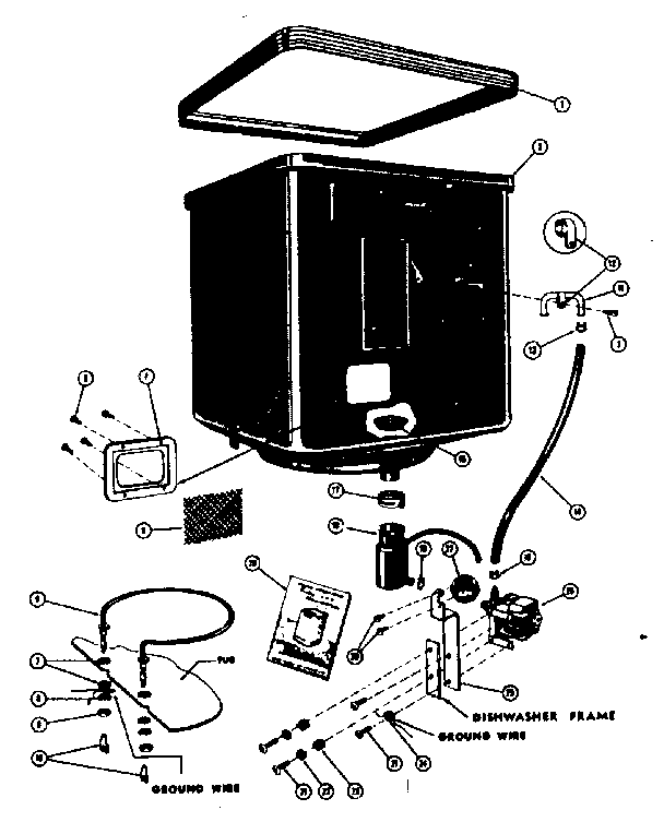 Tub, heater and pump drainage system