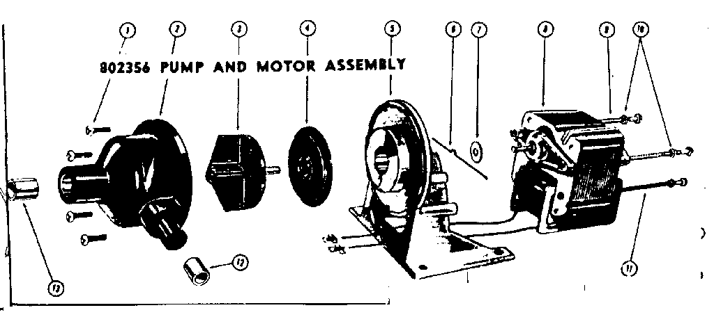 802356 pump and motor assembly