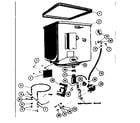 Kenmore 58764800 tub, heater and pump drainage system diagram