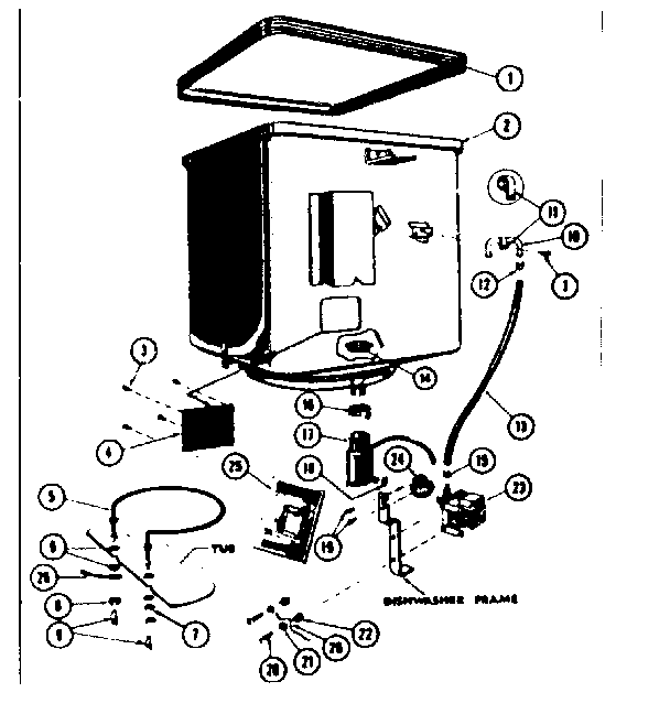 Tub, heater and pump drainage system