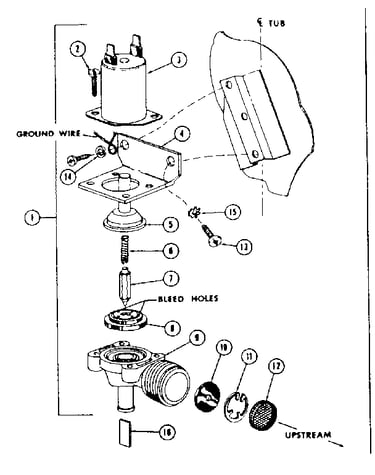 802991 water inlet valve assembly