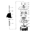 Kenmore 58764550 motor and impeller assembly diagram
