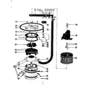 Sears 58764450 motor, heater, and impeller details diagram