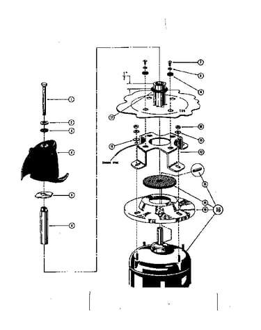 Motor and impeller assembly