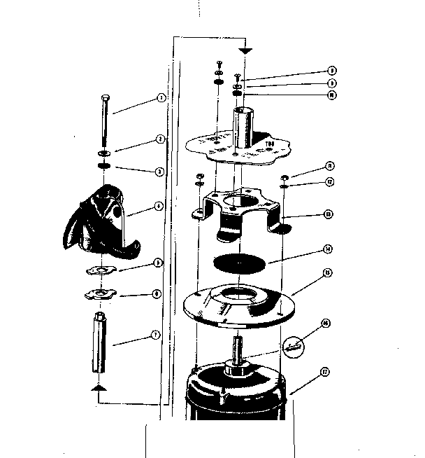 Motor and impeller assembly