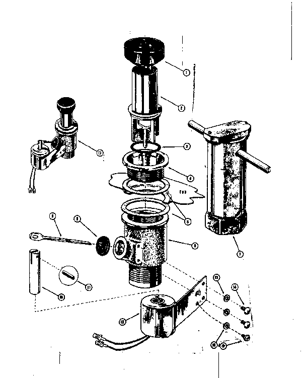 DRAIN VALVE & OVERFLOW ASSEMBLY