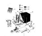 Kenmore 58764650 tub and heater assembly diagram