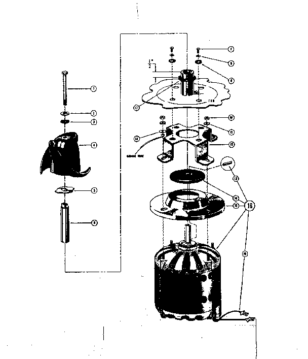 MOTOR AND IMPELLER ASEMBLY