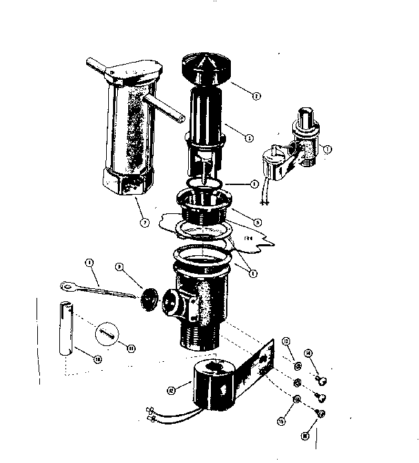 DRAIN VALVE & OVERFLOW ASSEMBLY