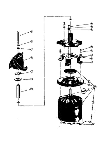 Motor and impeller assembly