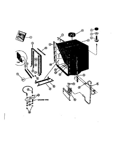 Tub and heater assembly