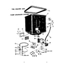 Kenmore 58764780 tub, heater and pump drainage system diagram