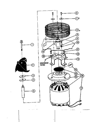 Motor and impeller assembly