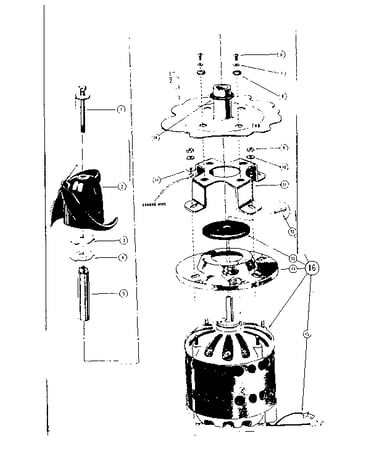Motor and impeller assembly
