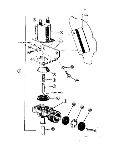 802827 water inlet valve assembly