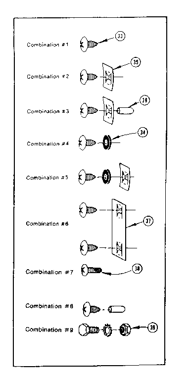 Fastener combinations